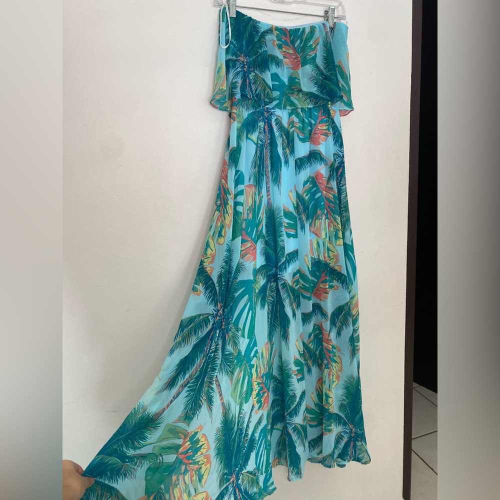 Aakaa Tropical Print Maxi Dress - Picture 2 of 7